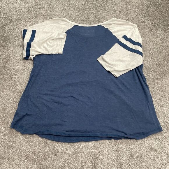 Disney The Lion King Graphic Raglan T-Shirt Womens 2X Blue White Long Sleeve Tee - Picture 2 of 14